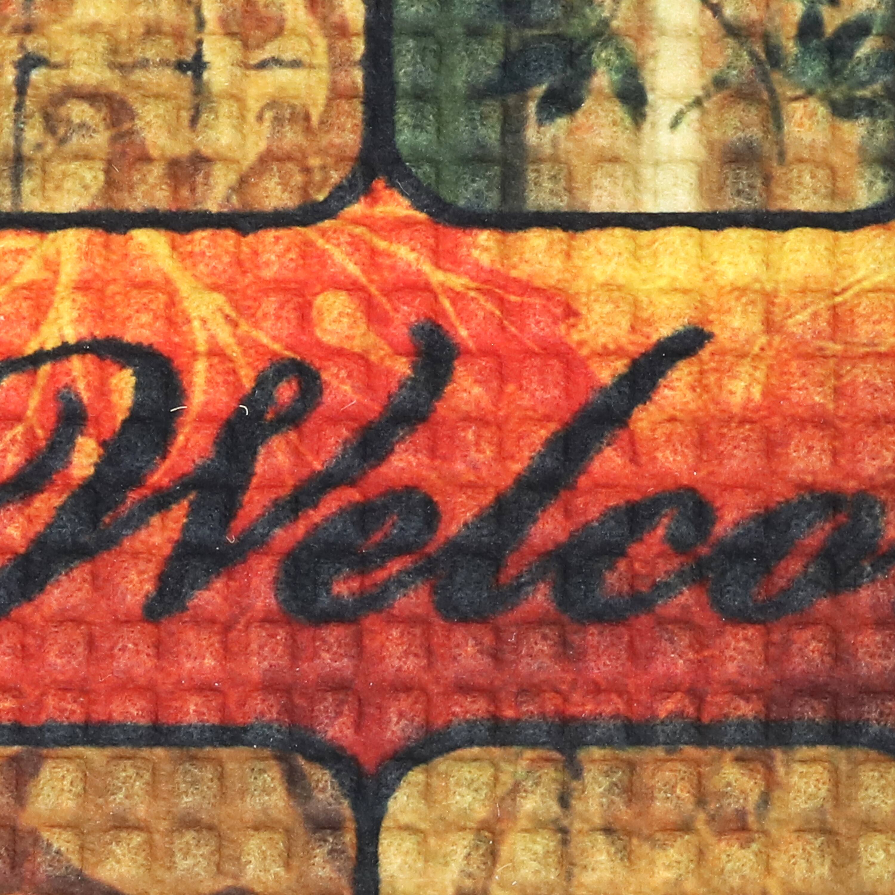 Alt View 4. Sunnydaze - Indoor Entrance Doormat - Earth Tone Plants - 17.5 in x 29 in - Brown Floral.