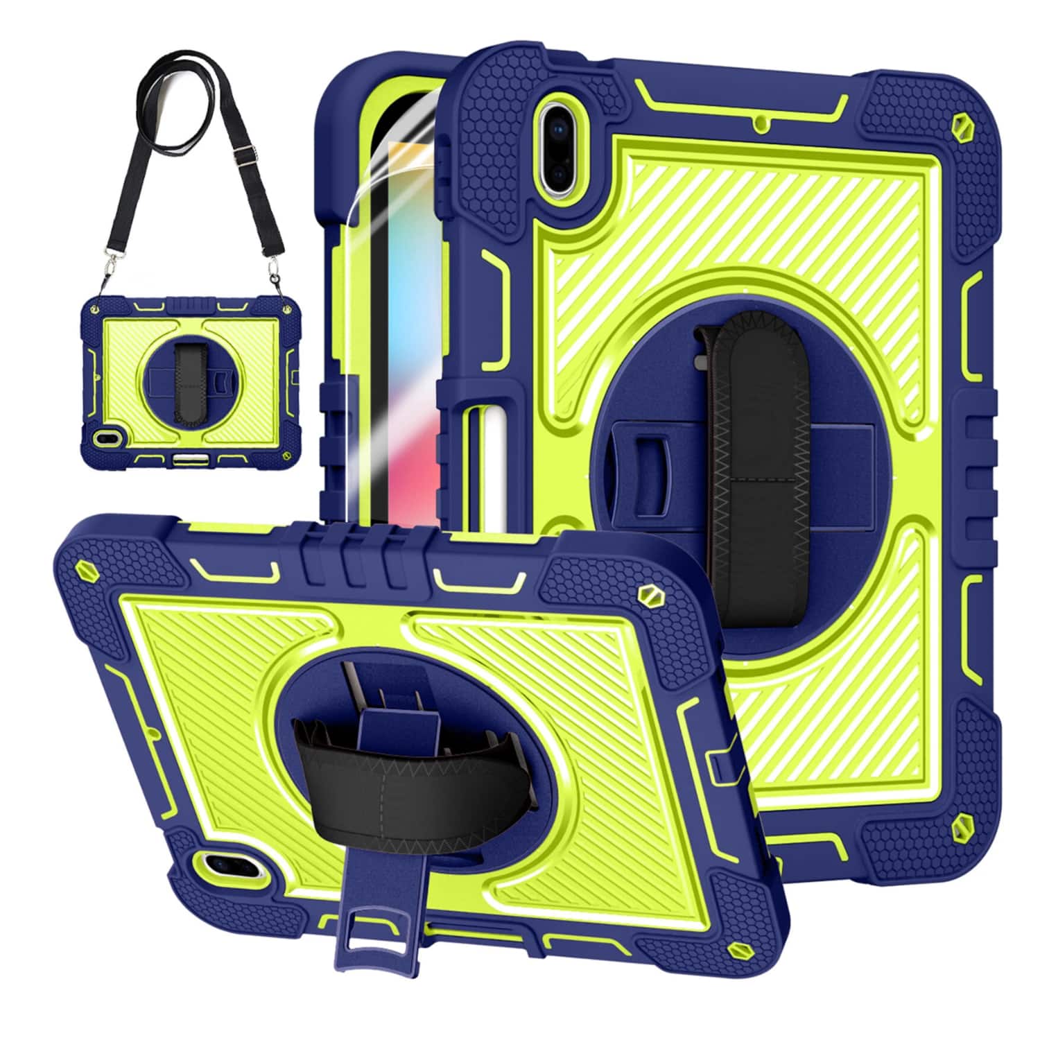 Stock Preferred - Heavy Duty Case for iPad 10th Generation 10.9” (2022) – - Navy Green