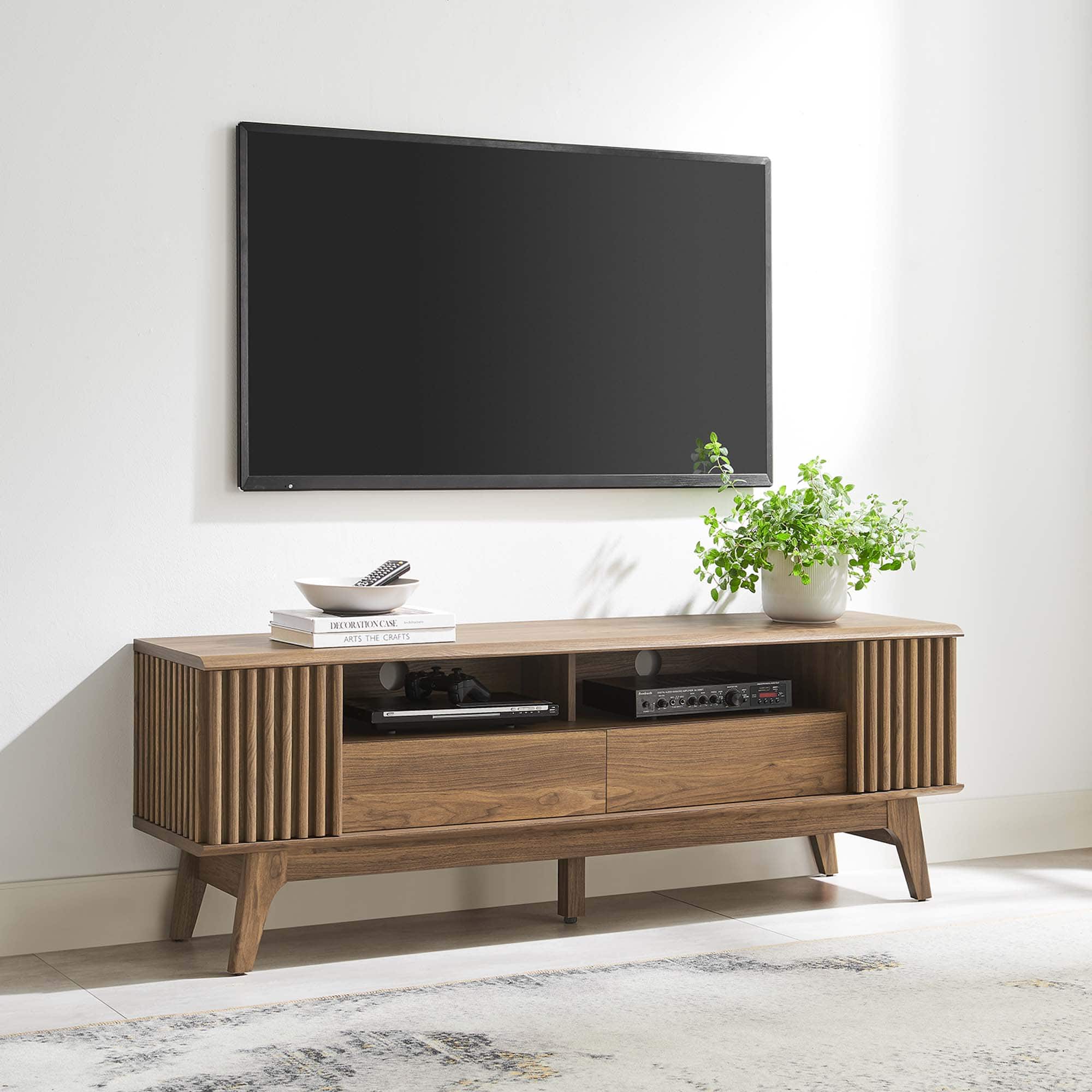 Eudora 60" TV Stand by Modway - Walnut