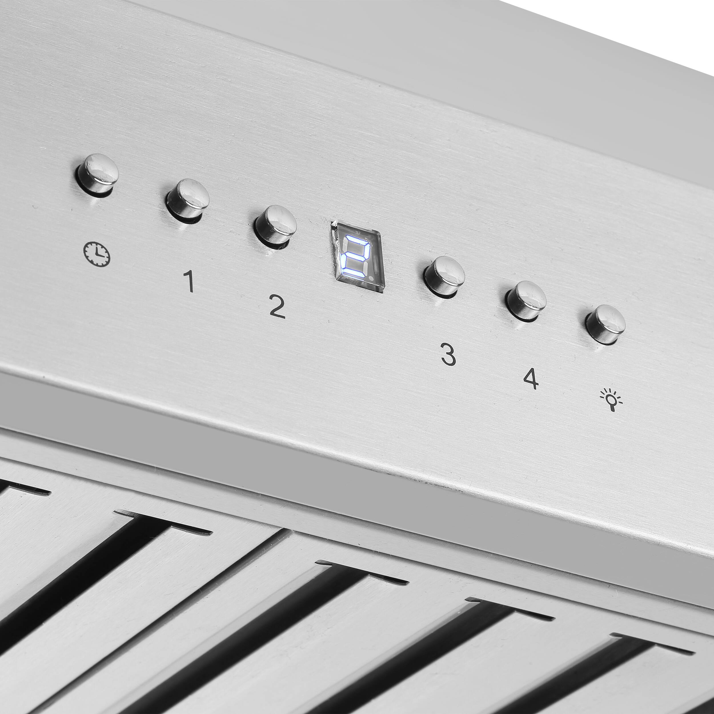 Alt View 1. Forno Appliances - Coppito 60" Island Range Hood with LED Lighting - Stainless steel.