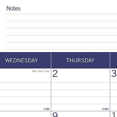 Notes

WEDNESDAY  
New Year's Day  
2  
1-364  
9

THURSDAY  
3  
2-363  
1