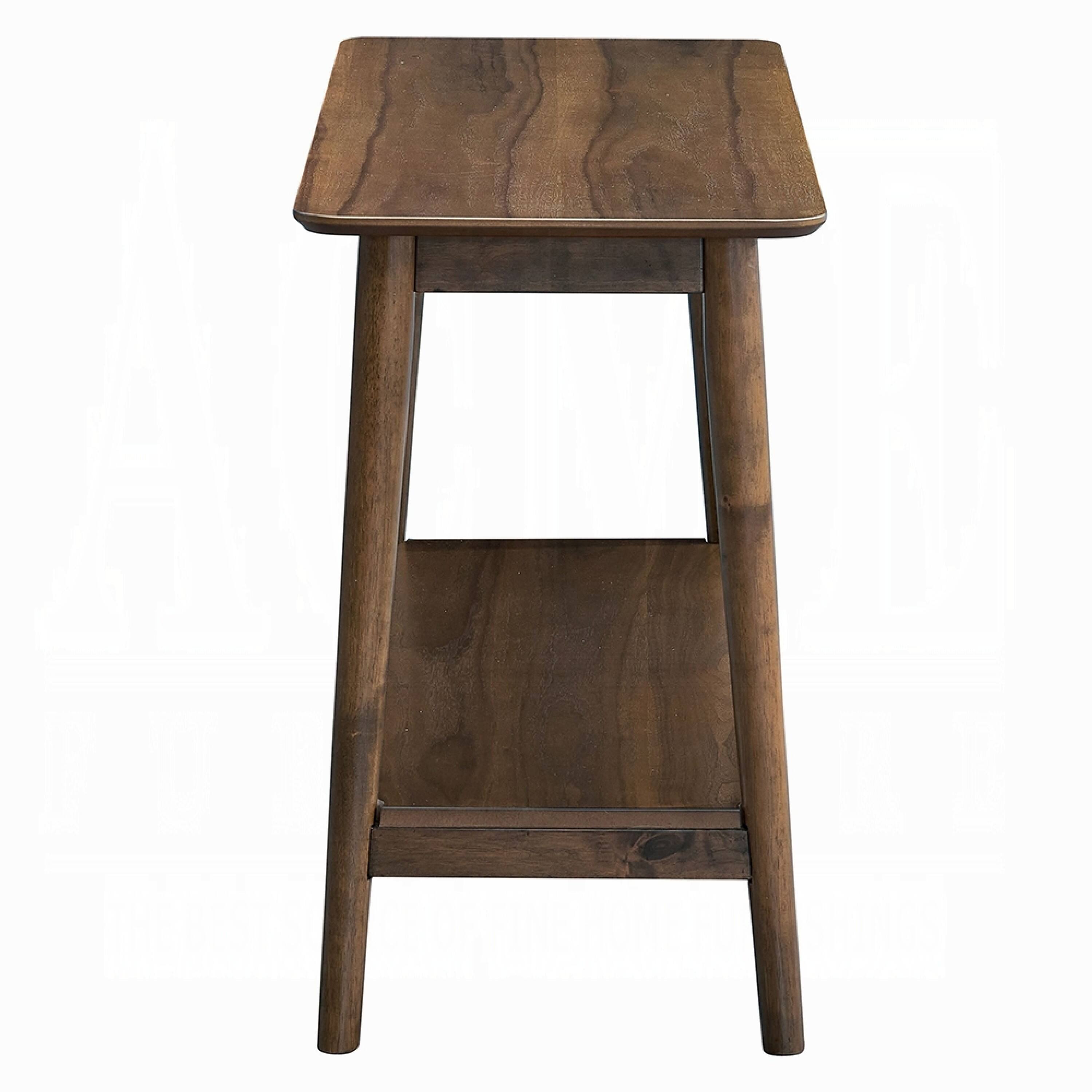 Alt View 2. Manhattan Lane - Fexy Sofa Console Table, 48 Inch Top with Lower Shelf - Walnut Brown.