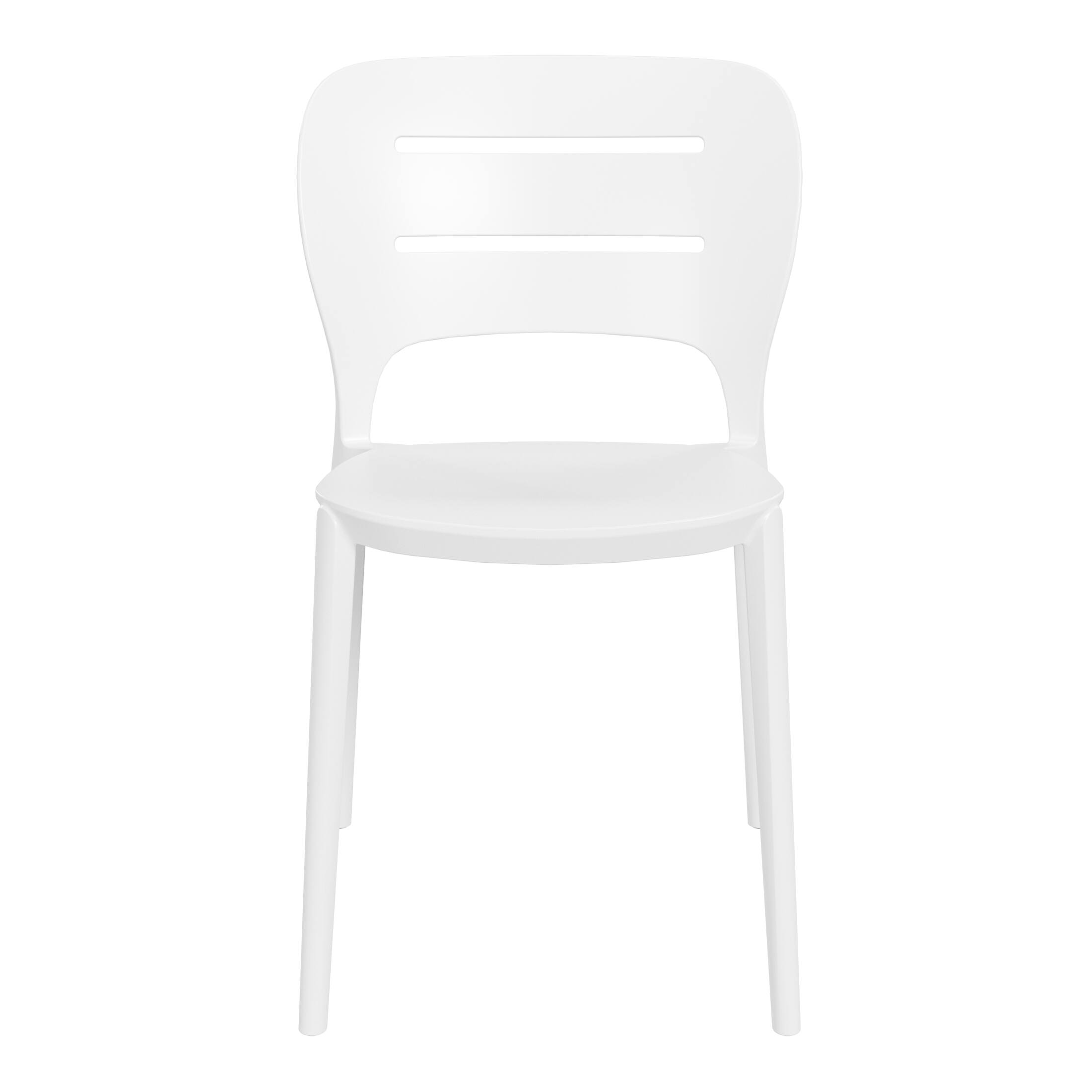 Back. WestinTrends - WestinTrends Playa Outdoor Modern Stackable Plastic Patio Dining Side Chairs (Set of 2) - White.