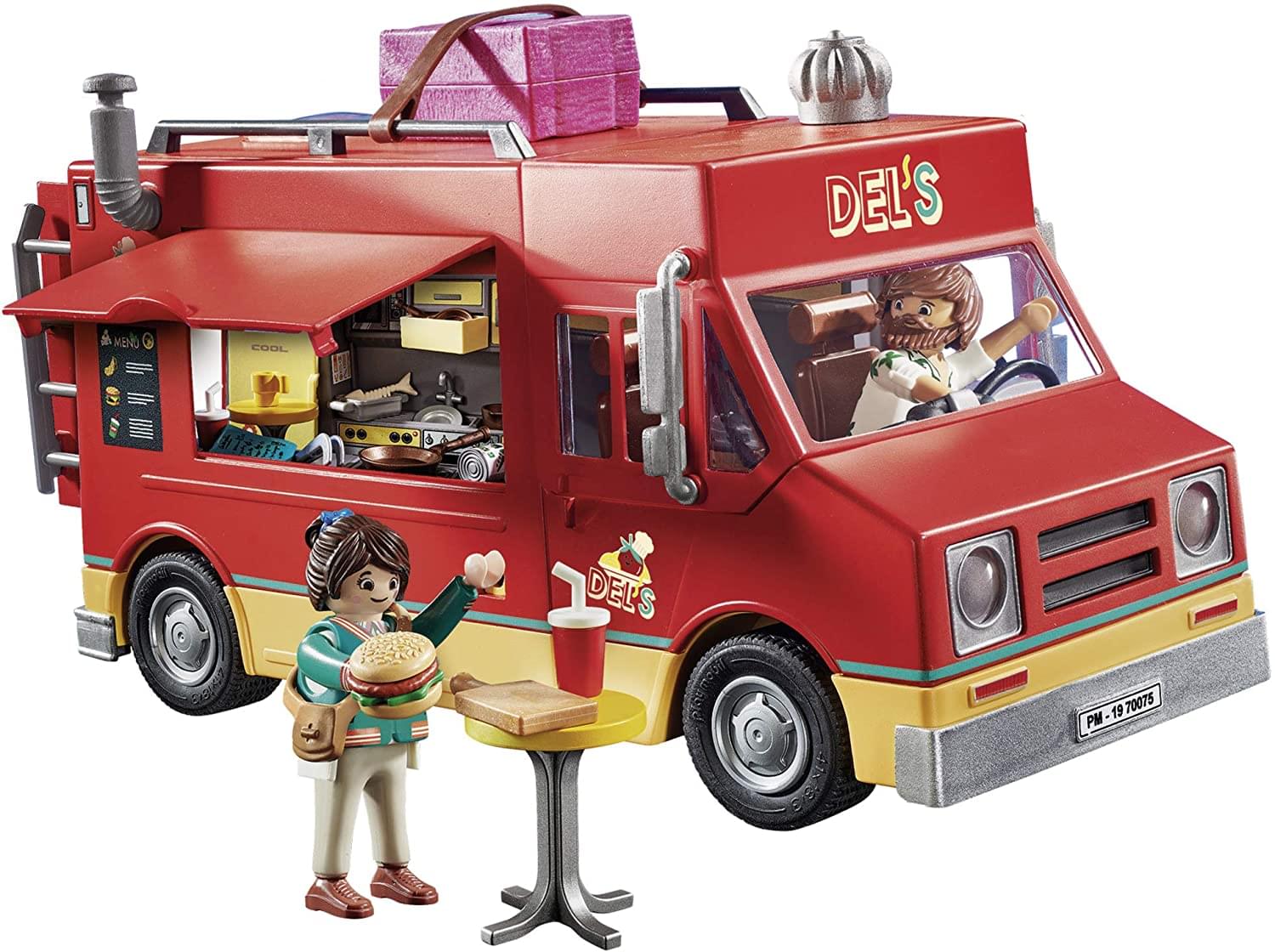 Playmobil - The Movie 70075 Del's Food Truck Building Set | 110 Pieces - Blue