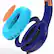 Alt View 4. FosPower - Kids Headphones Wired Microphone, Over Ear Headphones for Kids with Cord, Kids Headset with 3.5mm,Blue - Multicolored.
