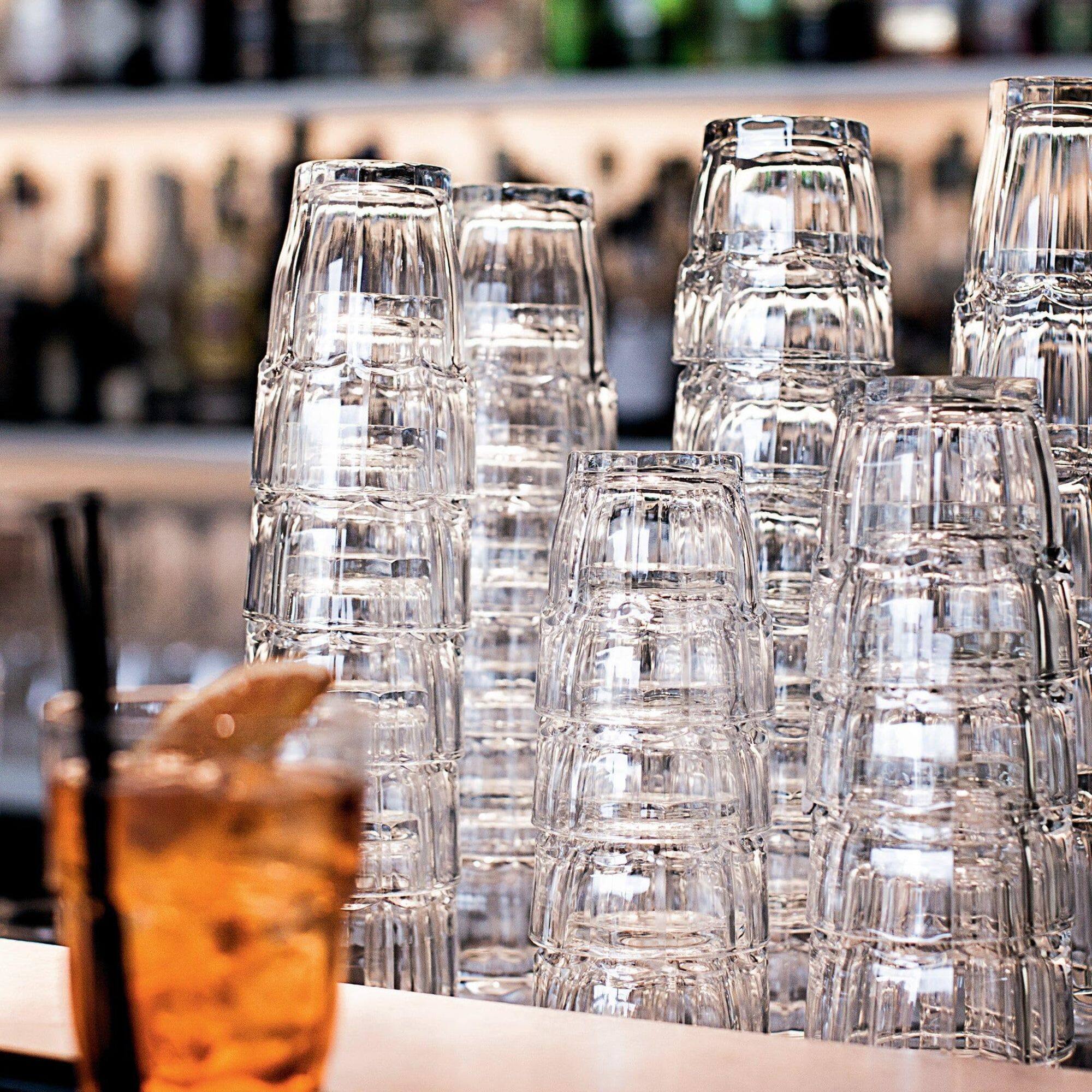 Alt View 5. Bormioli Rocco - Bormioli Rocco Rock Bar Cooler Stackable Beverage Glasses, Set of 4, 16.25 oz - Clear.