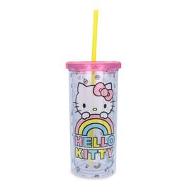 Silver Buffalo - Sanrio Hello Kitty Pastel Rainbow Carnival Cup With Lid | Holds 20 Ounces - Pink
