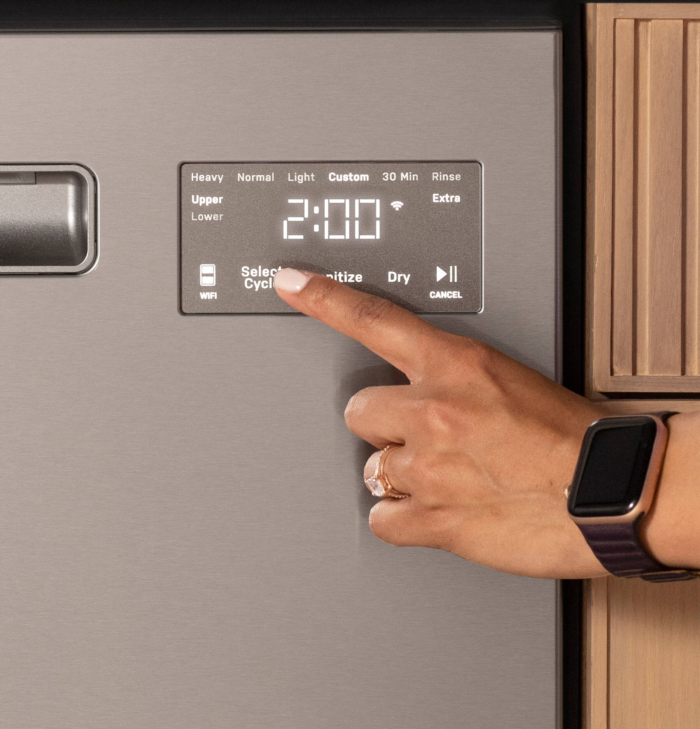 Heavy Normal Light Custom  
30 Min Rinse  
Extra  

Upper Lower  

2:00  

Select Cycle  
WIFI  
Dry  
CANCEL
