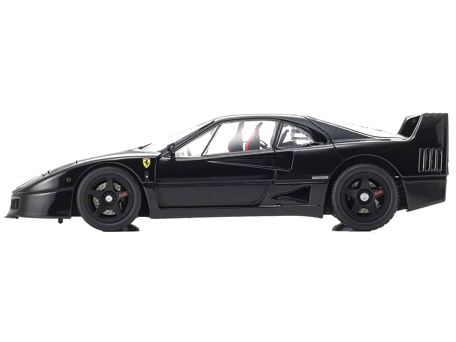 Left. Kyosho - Ferrari F40 Black 1/18 Diecast Model Car by Kyosho - Black.