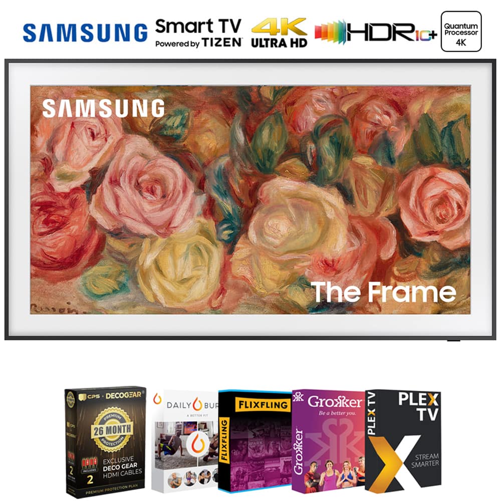 Samsung - 55" The Frame QLED 4K TV (2024) + 26Month Protection & Movies Streaming Pack