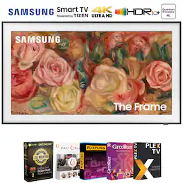 Samsung - 55" The Frame QLED 4K TV (2024) + 26Month Protection & Movies Streaming Pack