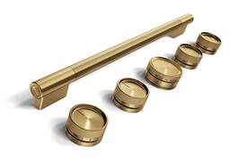 KitchenAid - Handle and Knob Hardware Accessory Kit for 30" Commercial-Style Induction Range - Brass Grip