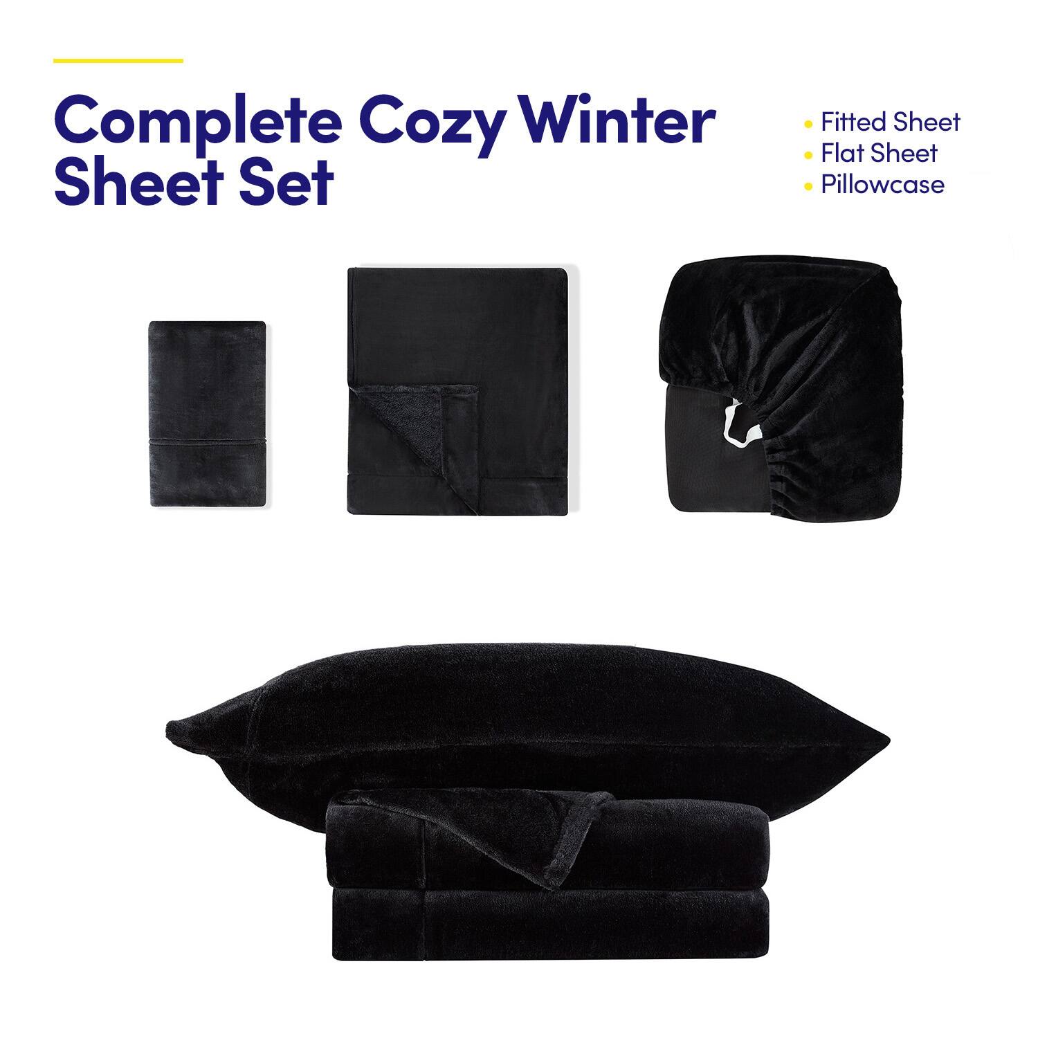 Complete Cozy Winter Sheet Set

- Fitted Sheet
- Flat Sheet
- Pillowcase
