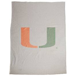 Logo Brands - Miami Hurricanes 54" x 84" Sweatshirt Blanket - Multicolor