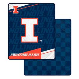 Pegasus - Illinois Fighting Illini 60" x 70" Diagonal Ghost Checkered Double-Sided Blanket - Multicolor