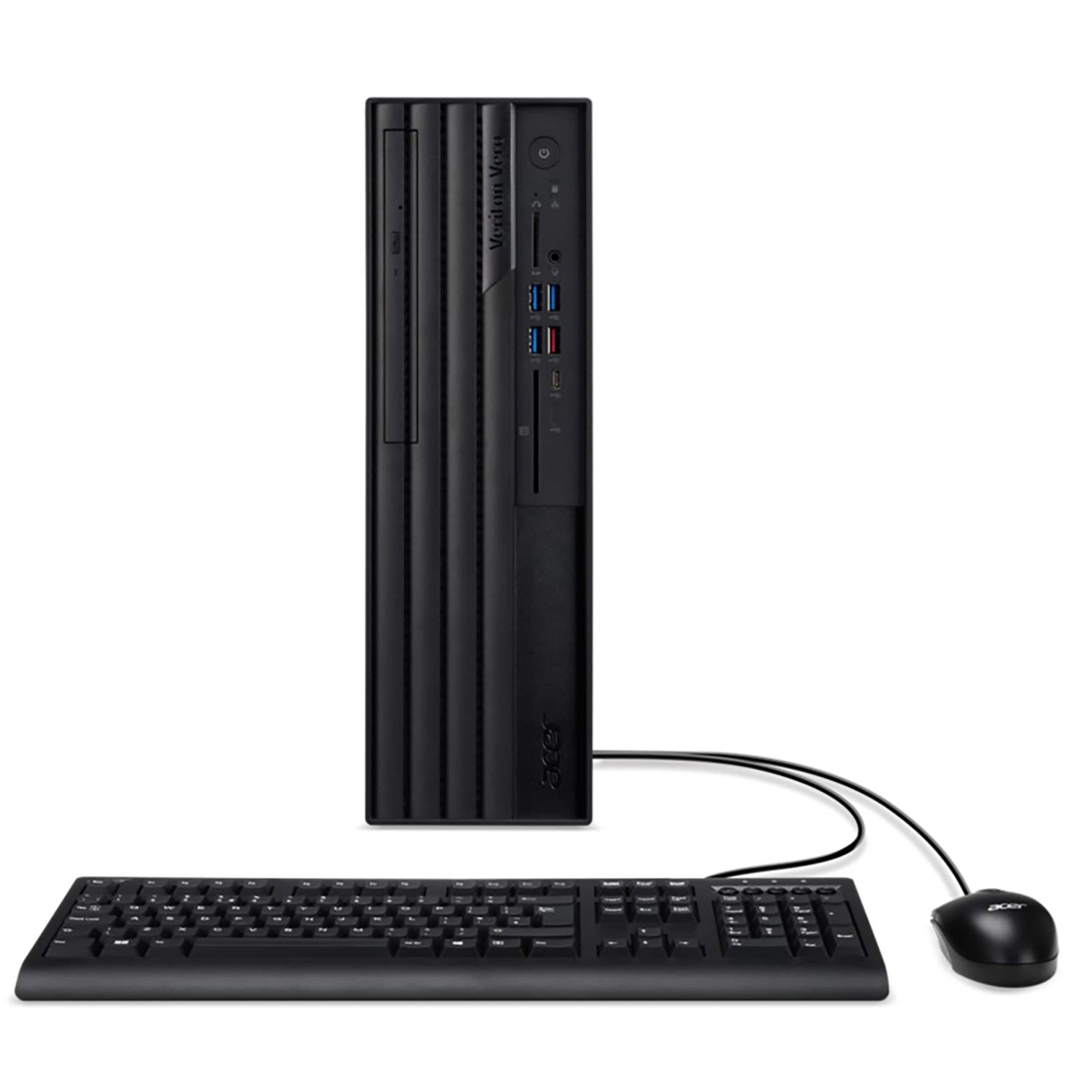 Acer - Veriton 4000 Desktop - Intel Core i7-14700 - 16GB Memory - 1TB SSD - Black - Front_Zoom