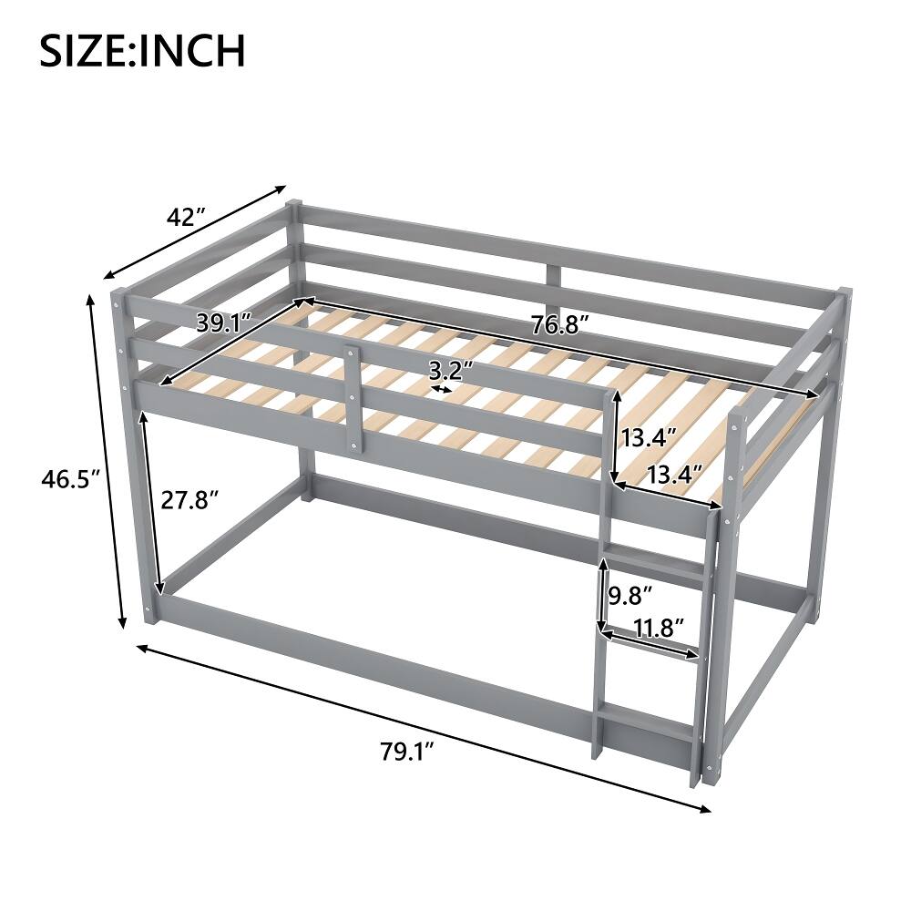 SIZE: INCH  
42" 39.1" 76.8" 3.2" 46.5" 27.8" 13.4" 13.4" 9.8" 11.8" 79.1"
