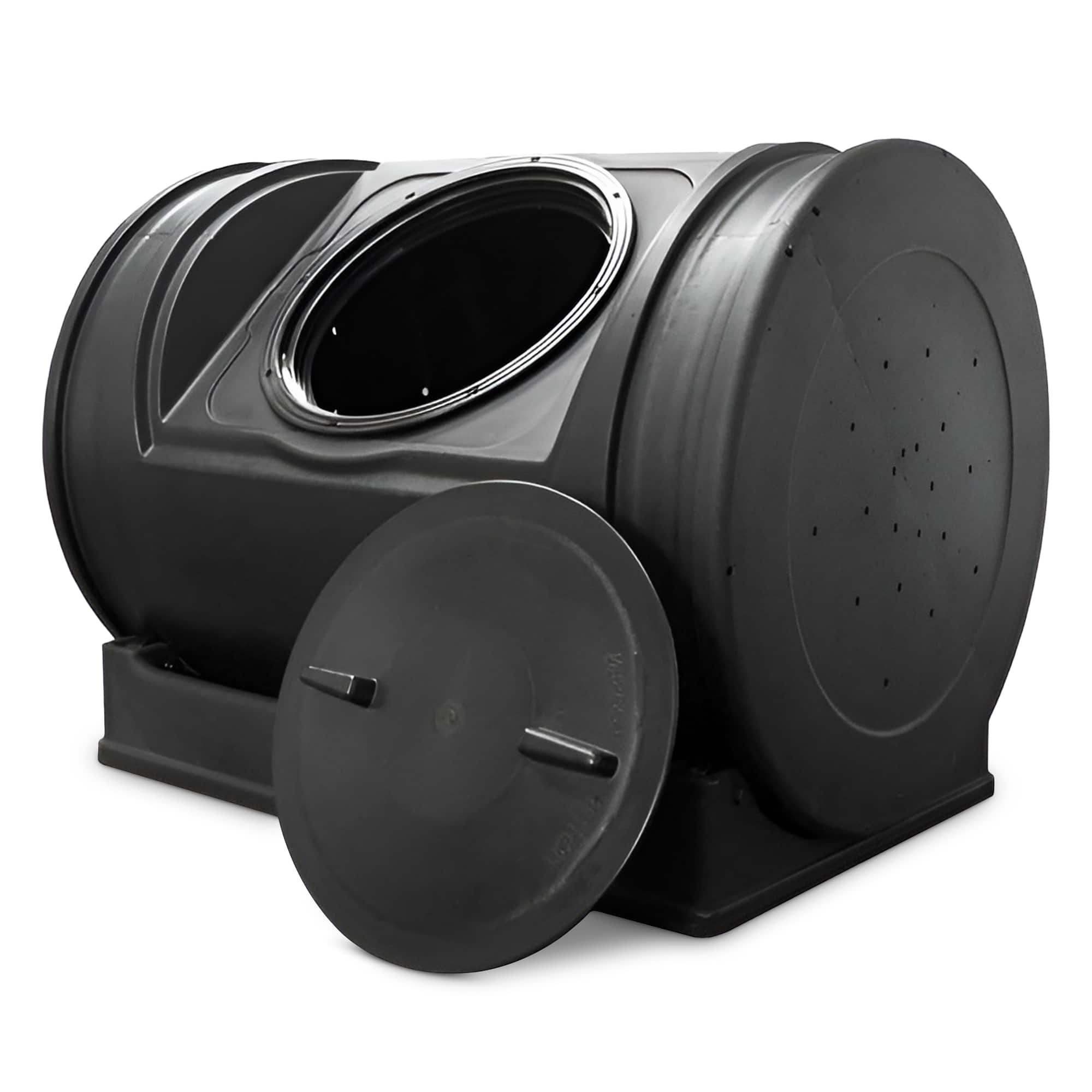 Front. Good Ideas - Good Ideas Compost Wizard Jr Outdoor Garden Compost Bin Container, Black.