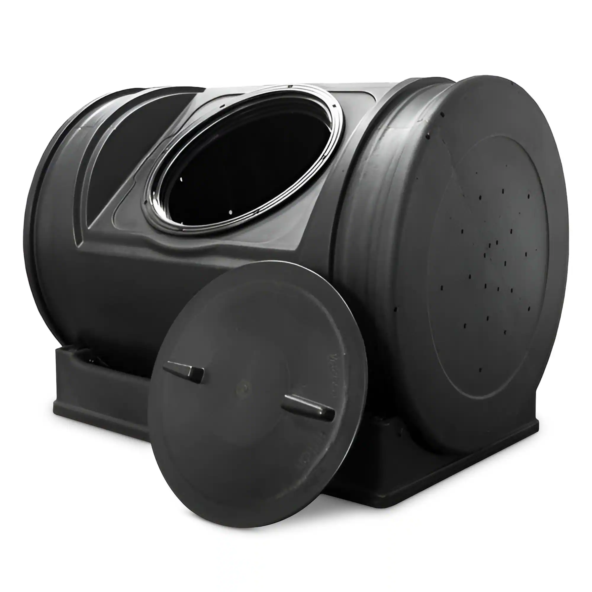 Front. Good Ideas - Good Ideas Compost Wizard Jr Outdoor Garden Compost Bin Container, Black.