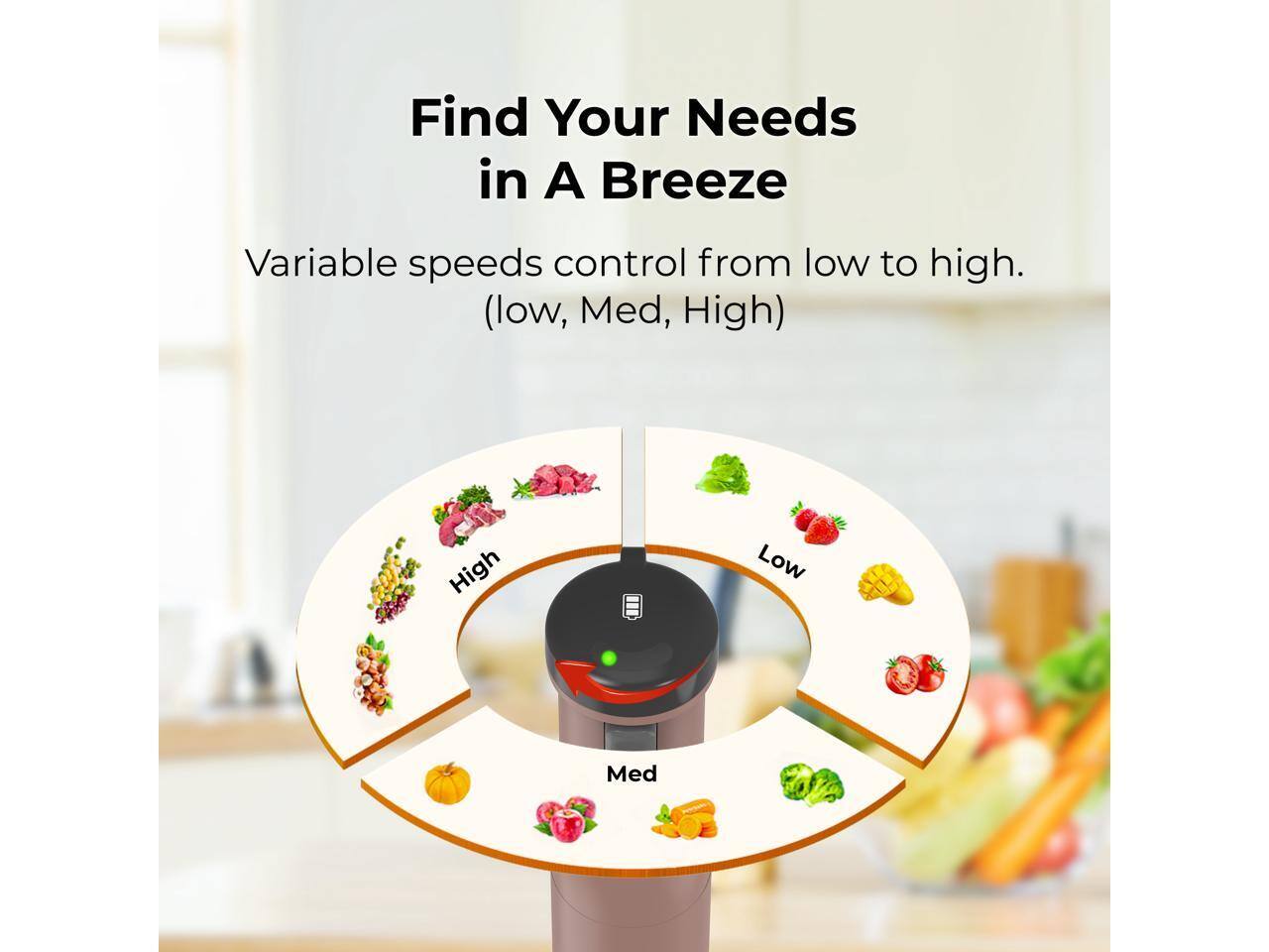 Find Your Needs in A Breeze

Variable speeds control from low to high. (low, Med, High)