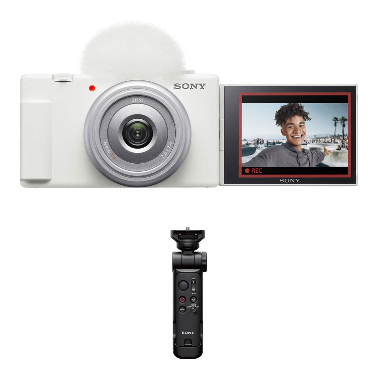 Bundle - Sony - ZV-1F Vlogging Camera with Vlogger Accessory Kit - White price history on PriceWatchPro