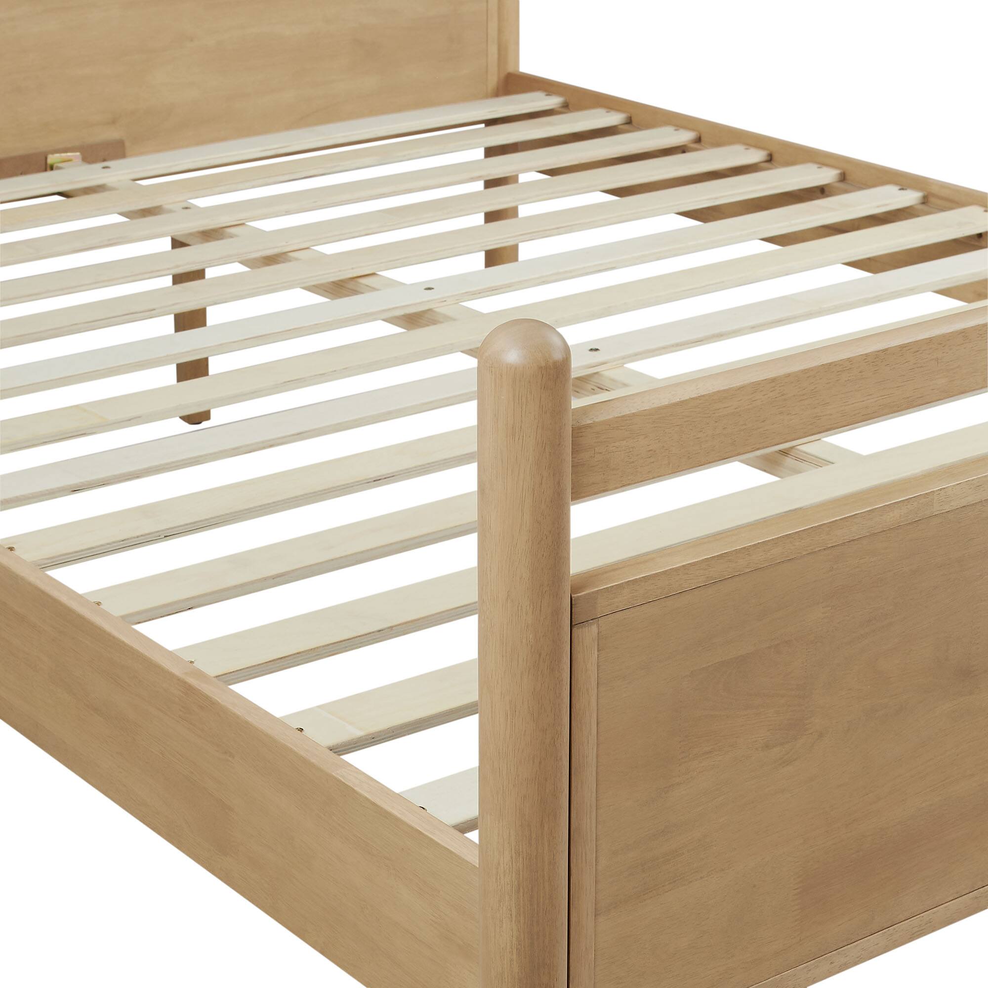 Alt View 6. Modway - Leni Wood Platform Bed Frame by Modway - Light Oak Canyon.