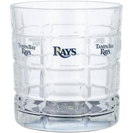 The Memory Company - Tampa Bay Rays 10oz. Team Bottoms Up Squared Rocks Glass - Multicolor