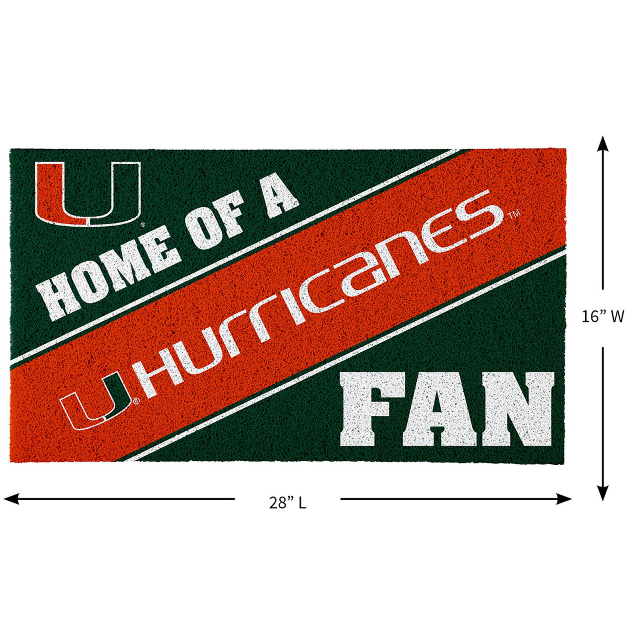 U A TM OF HOME .HURRICANES. 16" W FAN 28" L