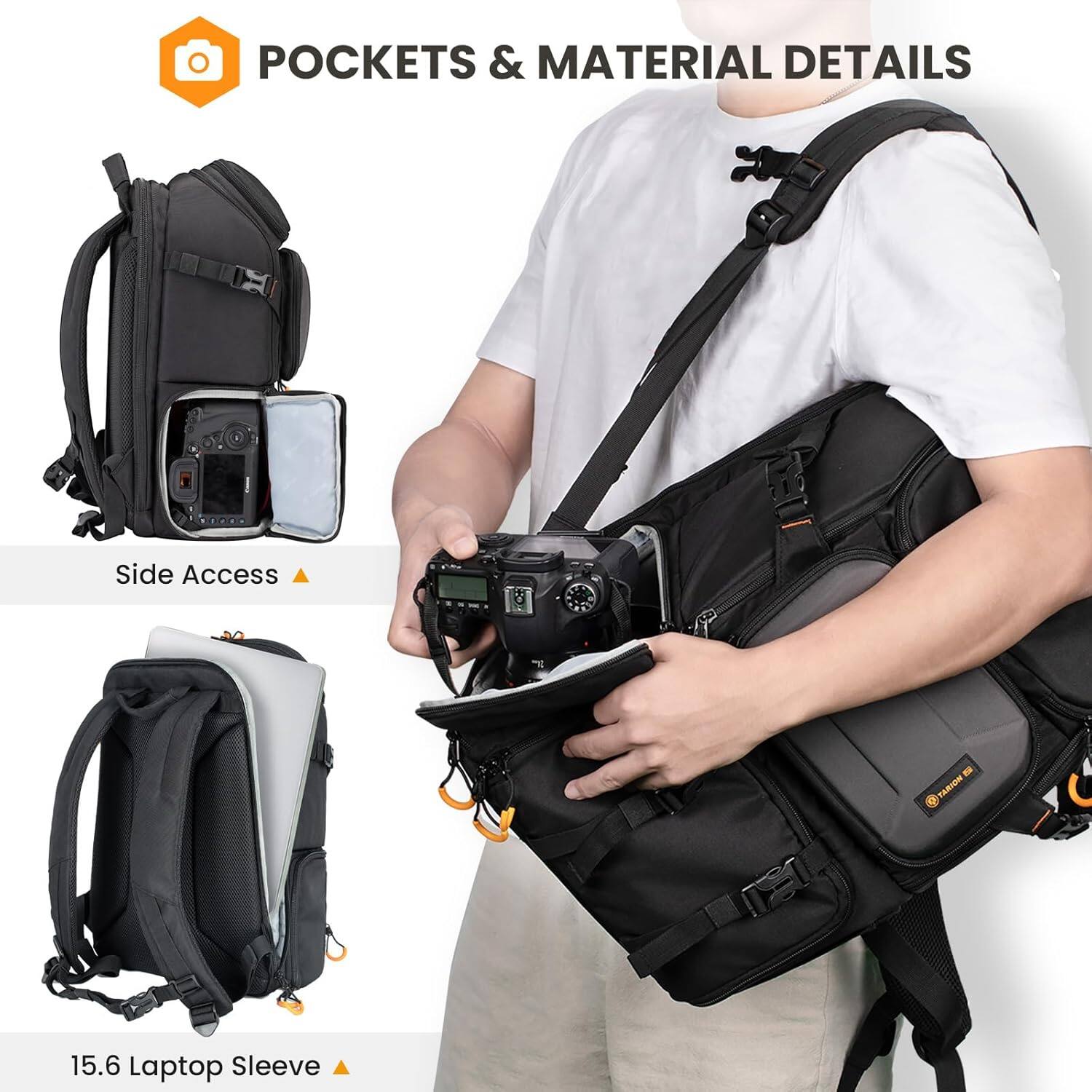 POCKETS & MATERIAL DETAILS

Side Access

15.6 Laptop Sleeve