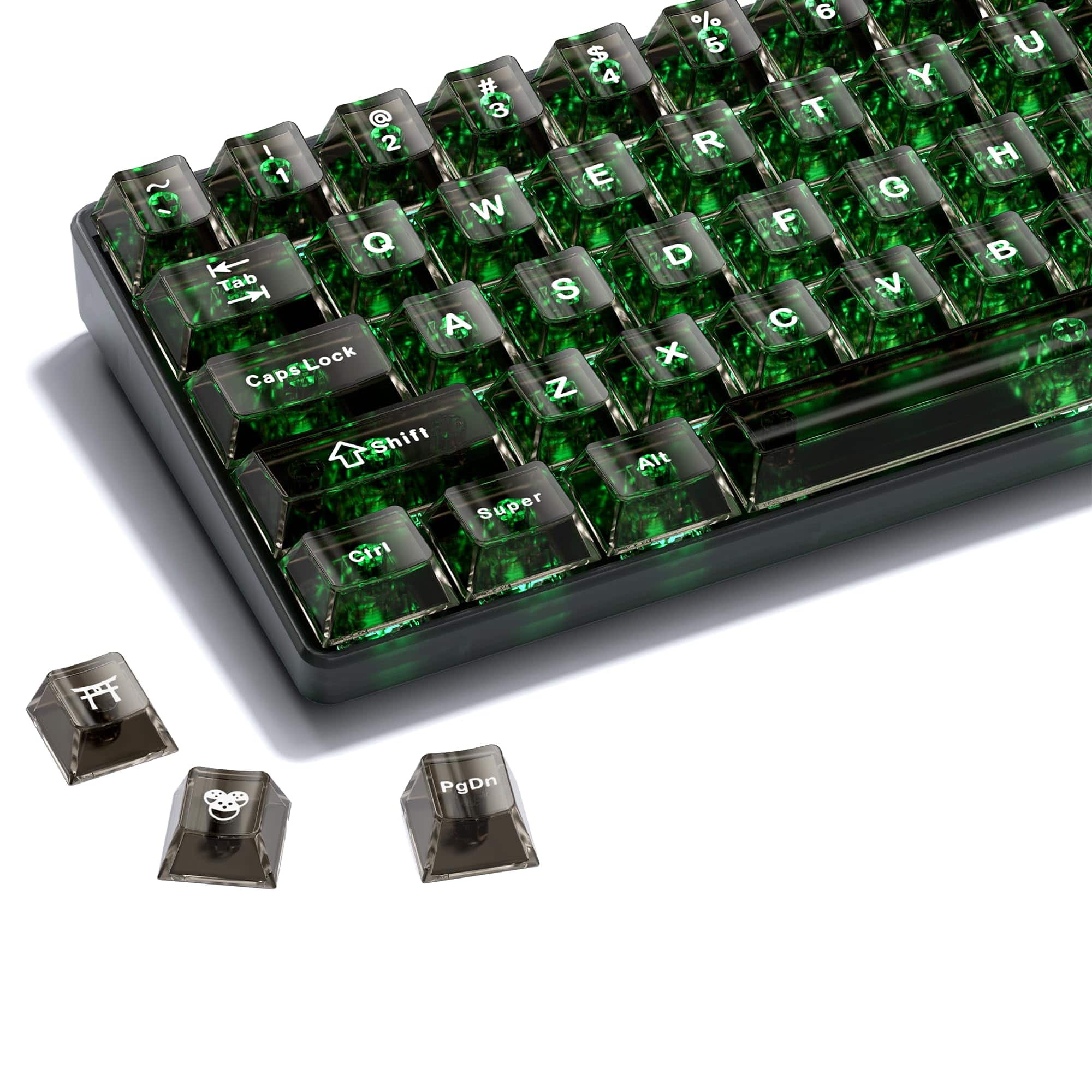 PARKER SLATER - Keycaps Ceramic Crystal Cherry Profile - Black