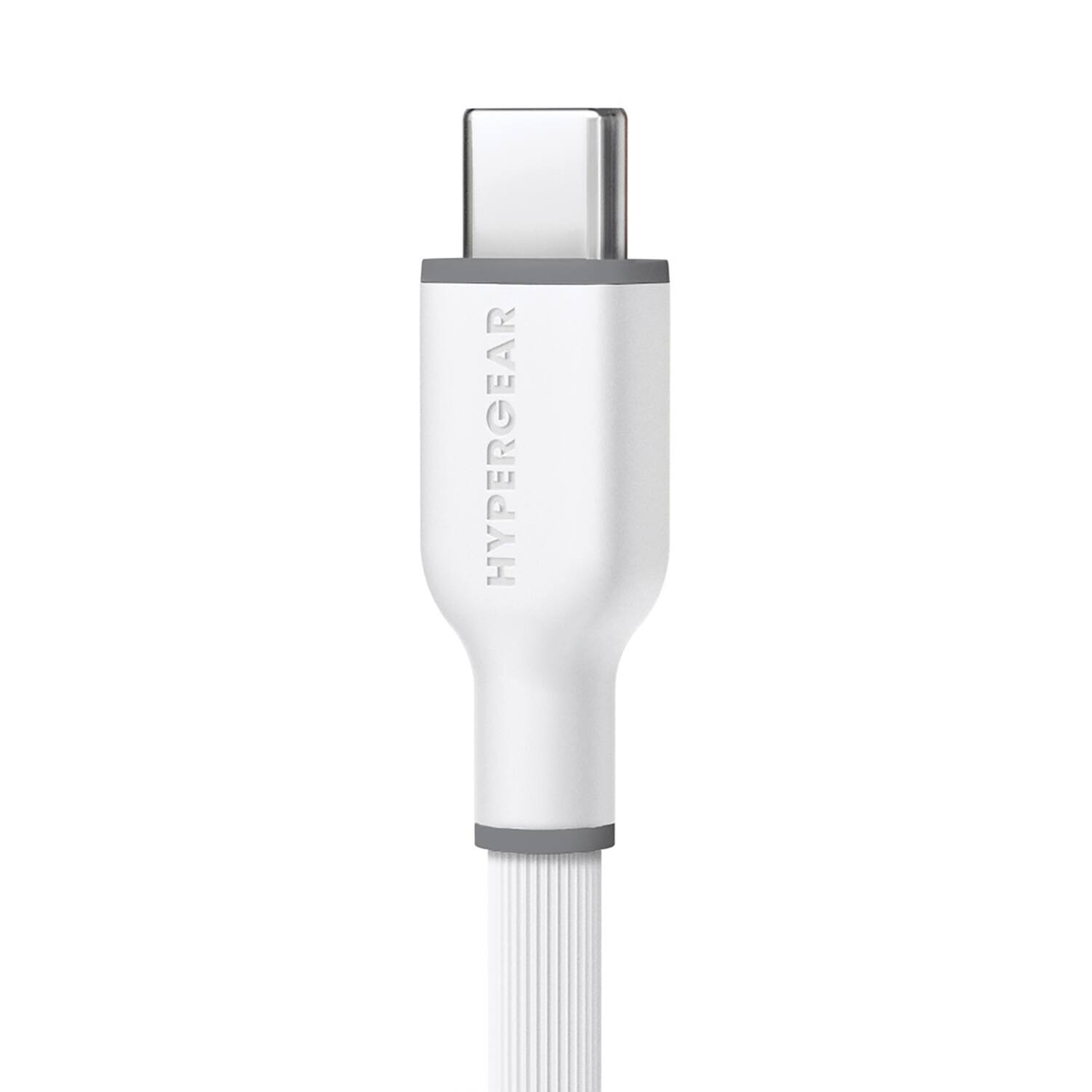 Angle. HyperGear - Hypergear 15911 Flexi Pro Usb-a To Usb-c Soft-touch Silicone Charge And Sync Cable, 10 Ft. (white) - white.