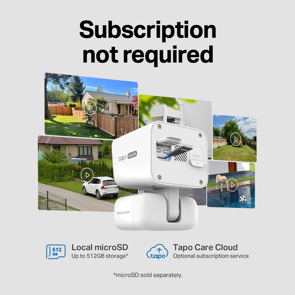 TP Link Tapo Wireless Dual Camera Security, Pan Tilt, 360° Viewing