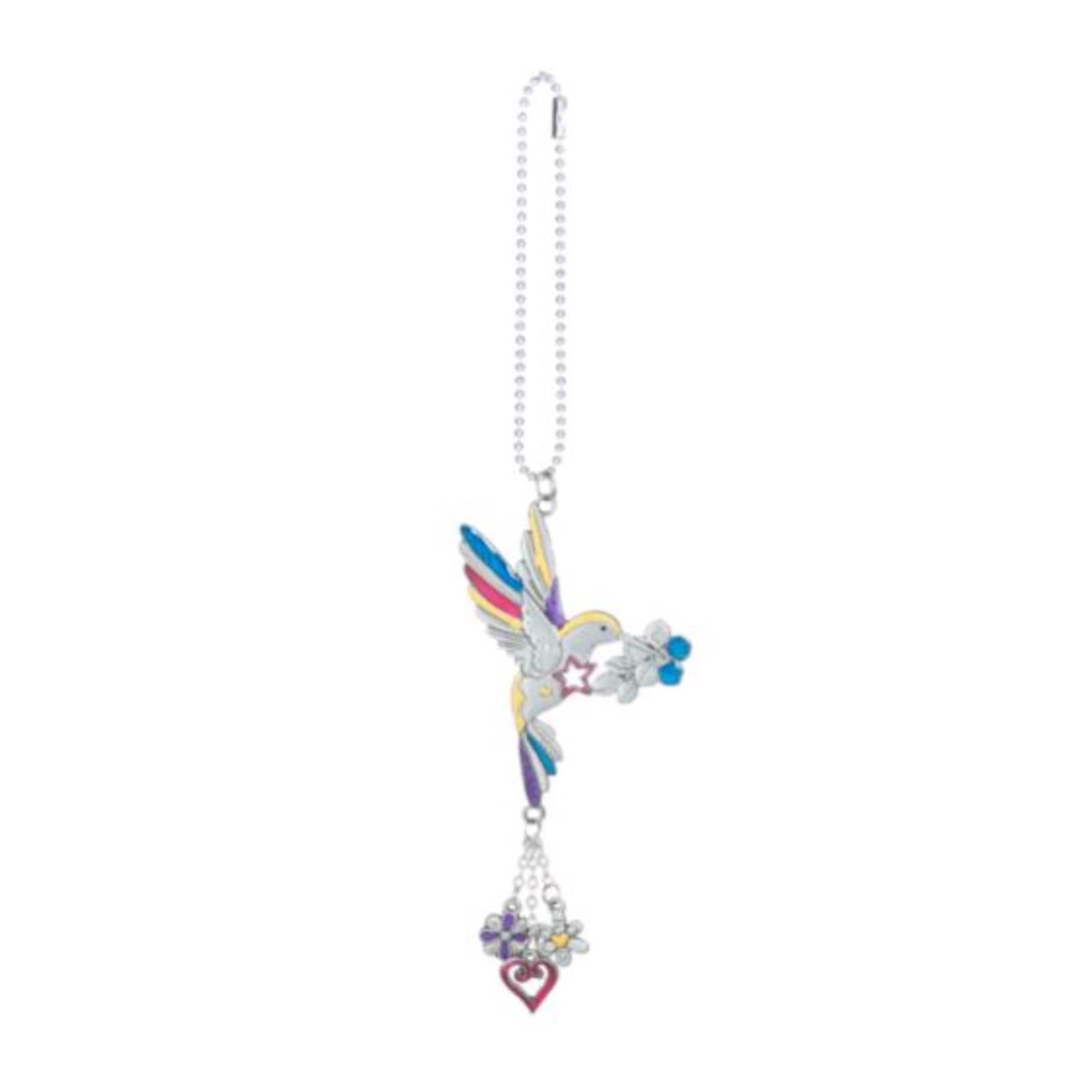Ganz - Multi Color Artistic Hummingbird Car Charm 7.5 inch with Chain - Silver price history on PriceWatchPro