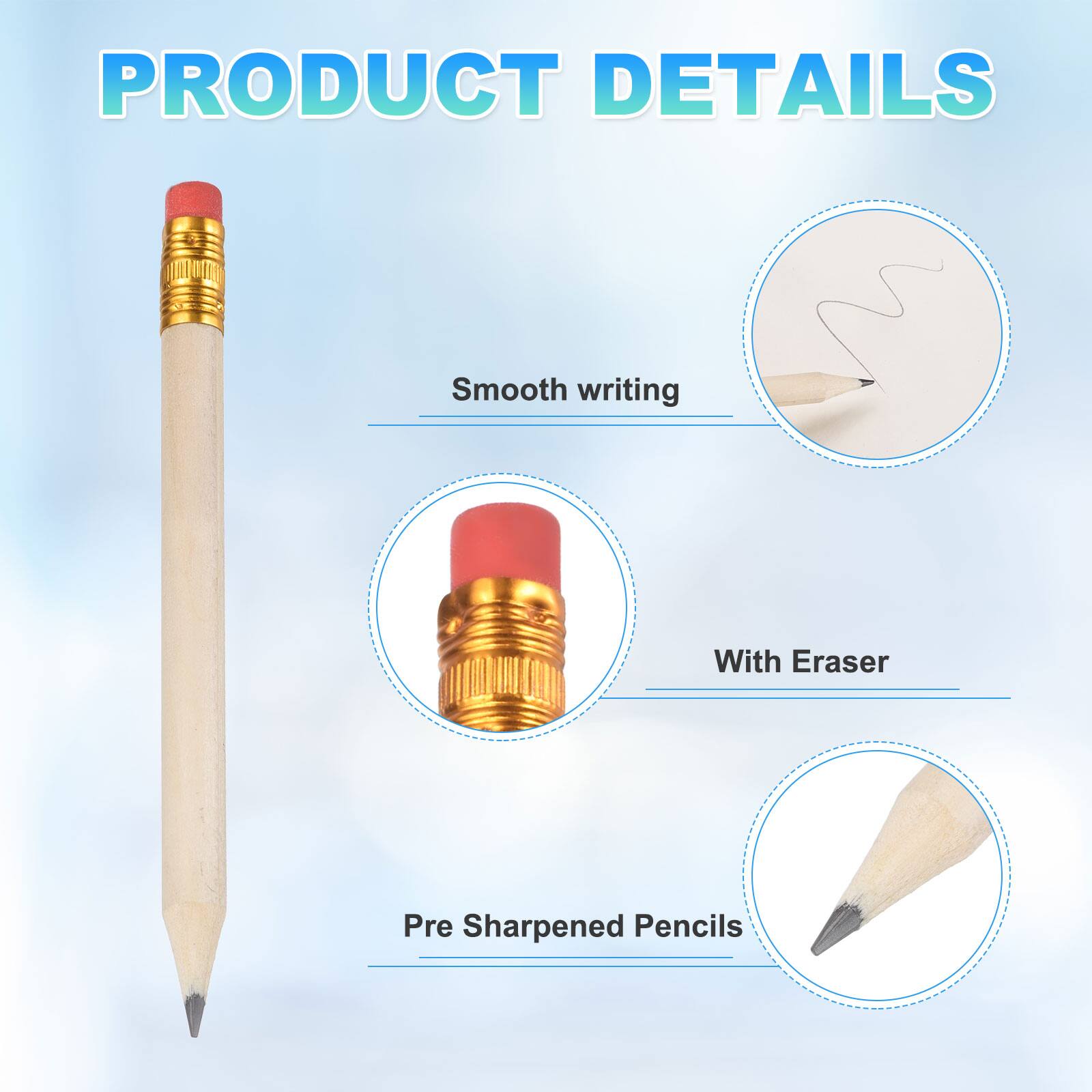 PRODUCT DETAILS

- Smooth writing
- With Eraser
- Pre Sharpened Pencils