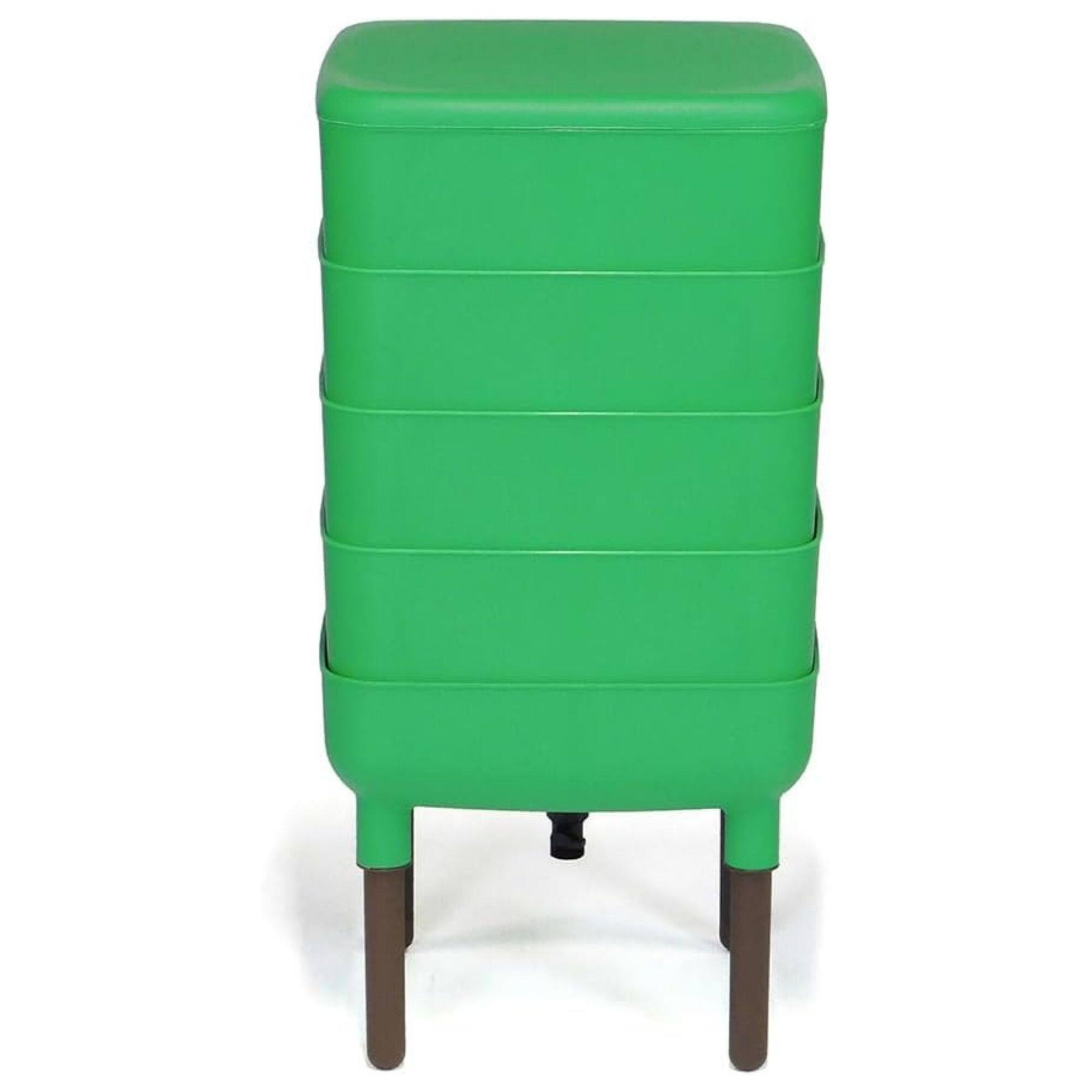 Alt View 6. FCMP Outdoor - FCMP Outdoor Essential Living Worm Composter Bin, 4-Tray Indoor System, Green.