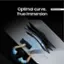 Optimal curve. 1000R Curvature. True immersion. D human field of view. Eye zone fatigue.