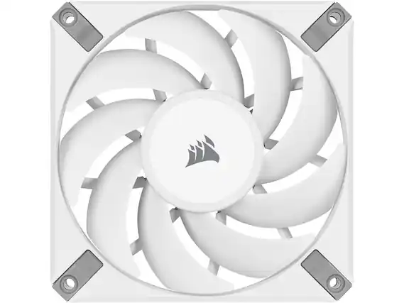 Front. CORSAIR - CORSAIR AF120 ELITE High-Performance 120mm PWM Fluid Dynamic Bearing Fan - White - White.