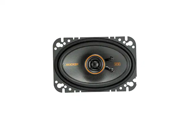 Front. KICKER - KS Series 4" x 6" 2-Way Car Speakers (Pair) - Black.