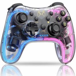 Kitcheniva - Pro Wireless Game Controller Gamepad Joystick Remote For Nintendo Switch / OLED - Clear