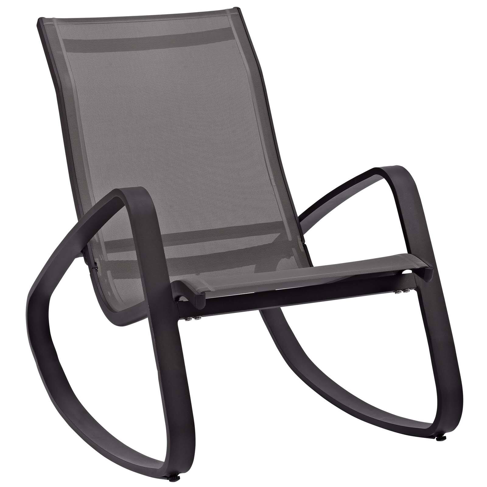 Angle. Modway - Traveler Rocking Outdoor Patio Mesh Sling Lounge Chair by Modway - Espresso.