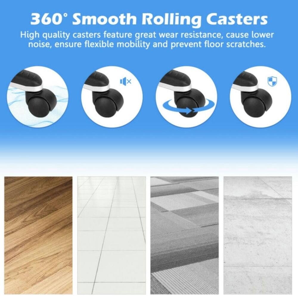 360° Smooth Rolling Casters

High quality casters feature great wear resistance, cause lower noise, ensure flexible mobility and prevent floor scratches.