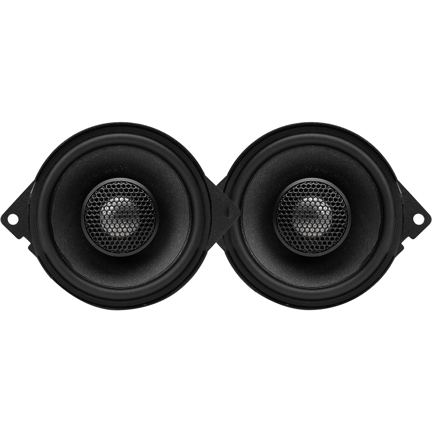 Front. MB Quart - Tuned 3-1/2" Coaxial Car Speakers with Paper Cones (Pair) - Black.