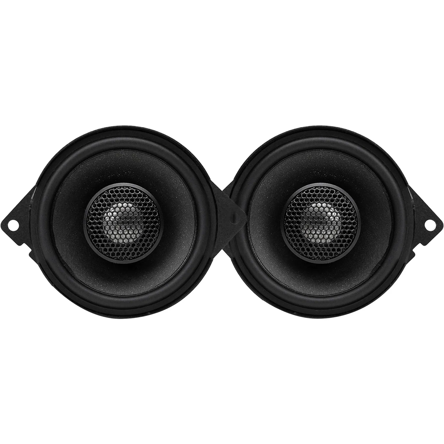 Front. MB Quart - Tuned 3-1/2" Coaxial Car Speakers with Paper Cones (Pair) - Black.