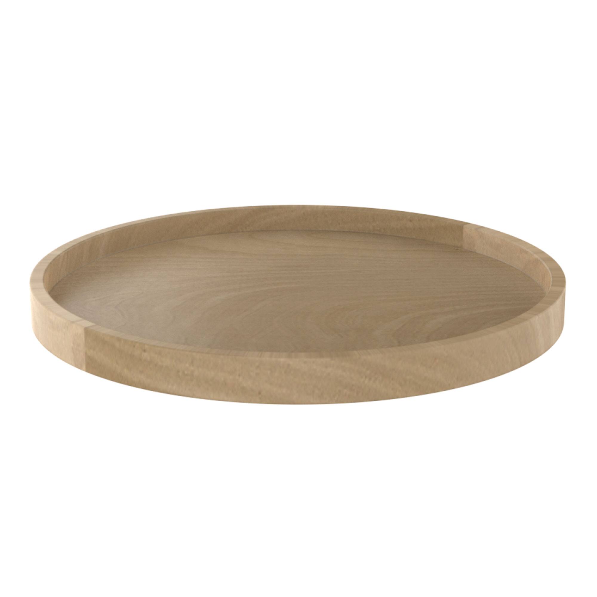 Front. Rev-A-Shelf - Rev-A-Shelf 18" Lazy Susan Wooden Circle 1-Shelf w/ Swivel Bearings, 4WLS001-18B52 - Natural.