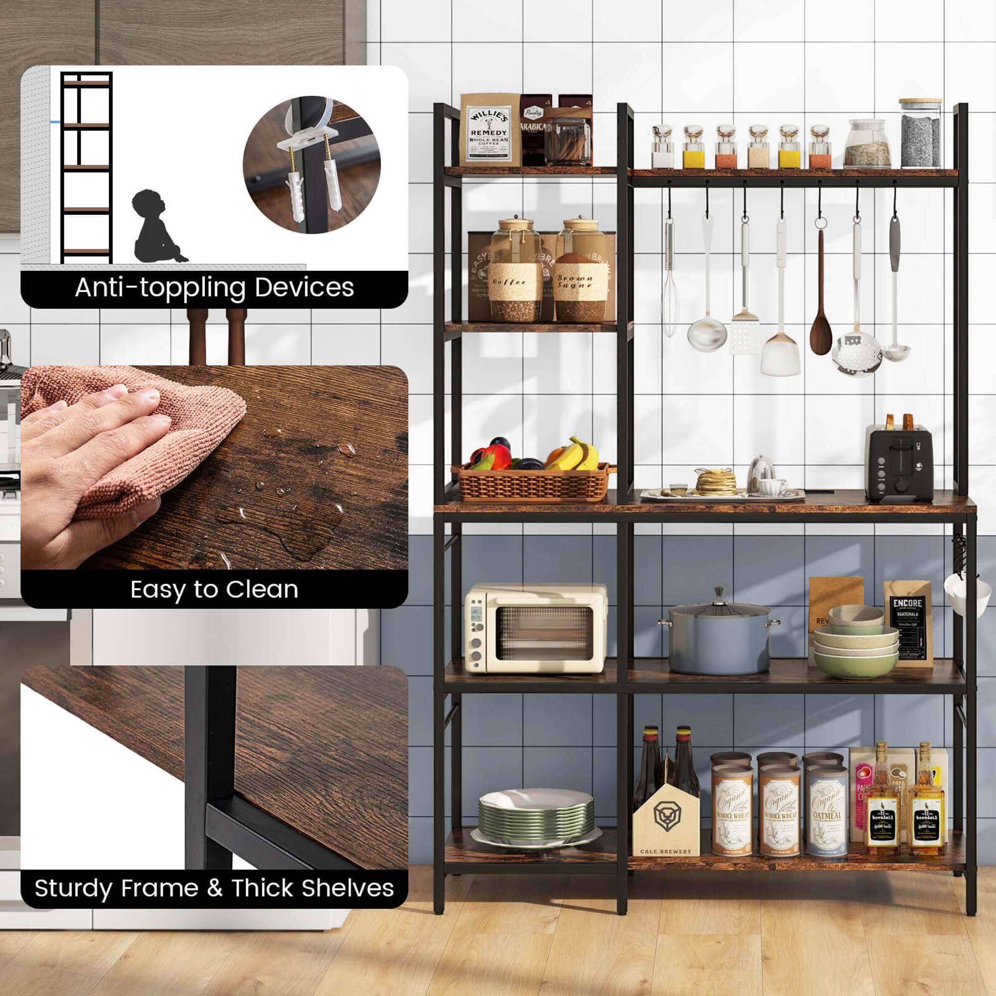 Anti-toppling Devices
Easy to Clean
Sturdy Frame & Thick Shelves