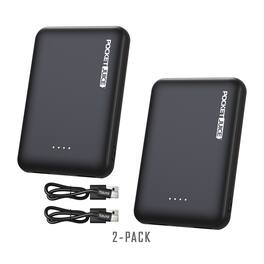 Pocket Juice - Slim Pro 10KmAh, Portable Power Bank and Charger 5K 2-Pack