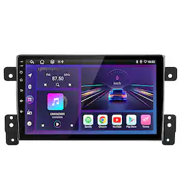 Junsun - 9" 8Core 6+128GB Android15 carplay For Suzuki Grand Vitara 3 2005-2015 Car Stereo Radio GPS Navi RDS DSP SWC WIFI BT FM - Black