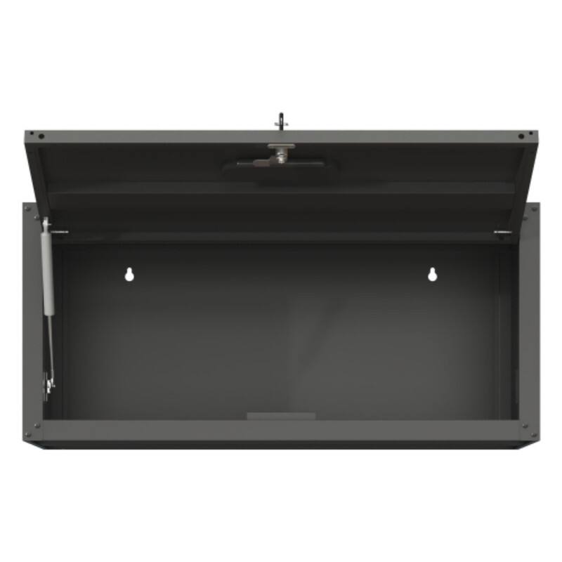 Alt View 5. ALEXOUN - Heavy Duty Metal Wall Mounted Tool Storage Cabinet, Easy Assembly and Use, Lockable, for Garage/Workshop/Utility Room - Black.