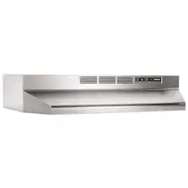 Broan - 30 inches - Under cabinet Range Hood - Silver