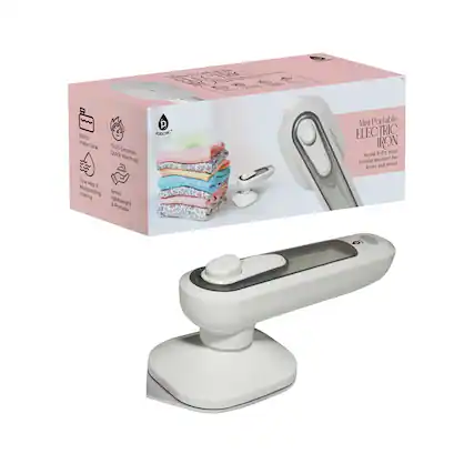 60ml Water tank, 15-20 Seconds Quick Warm up, Fine Mist & Moisturizing Ironing, Small & Lightweight & Portable, Mini Portable ELECTRIC IRON, Steam & dry mini ironing machine for home and travel